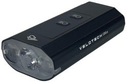 Velotech Pro 1200L USB-ről tölthető első lámpa, 3 LED, 1200 lumen, fekete