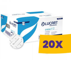 Lucart Professional Lucart Strong V2 hajtogatott kéztörlő - hófehér 2 rétegű, 190 lapos (Karton - 20 csomag) (863045)