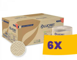Lucart Professional Lucart EcoNatural 155 ID (Műanyag dudás) kéztörlőpapír - 2 rétegű, havanna 155m (Karton - 6 tek) (861059E)
