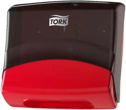 Tork hajtogatott törlőpapír / kendő adagoló fekete-piros - 654008 (654008)