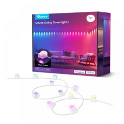 Govee Banda cu Spoturi LED Govee RGBIC String Downlights, H608B, 3m, Wi-Fi, sincronizare muzica (H608B) - Technodepo