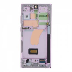Samsung S918B Galaxy S23 Ultra EU előlap keret, lcd kijelző és érintőpanel, lila (Same Size, OLED)