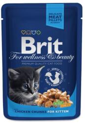  Brit Premium Cat Pouches Chicken Chunks for Kitten - 4x100 g
