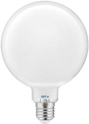 GTV LED fényforrás, E27, nagygömb, G125-GLOB, 8W, 700lm, 3000K, 360°, 230V/AC (GTV-LD-125G8W-32) (GTV-LD-125G8W-32)