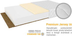 Ja a matrac Kókuszmatrac latexszel 80x200 Pikolínó Huzat: Premium Jersey 3D