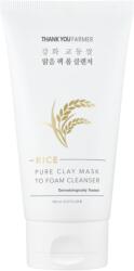 THANK YOU FARMER Rice Pure Clay Mask to Foam arctisztító - 150 ml