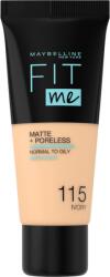 Maybelline New York Fit Me! Pórusösszehúzó és Mattító Alapozó Normál és Zsíros Bőrre (30ml) 115 Ivory