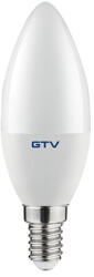 GTV LED fényforrás, E14, gyertya forma, SMD2835, 8W, 700lm, 70mA, 3000K, 160°, 230V/AC (GTV-LD-SMDC37-80) (GTV-LD-SMDC37-80)