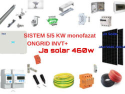 Ja Solar SISTEM 5/5 KW MONOFAZAT ON GRID INVT + panou Ja Solar 460w (M-S5KW)