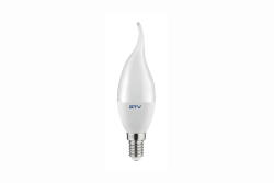 GTV LED fényforrás, E14, szélfújta gyertya forma, SMD2835, 8W, 700lm, 70mA, 3000K, 160°, 230V/AC (GTV-LD-SMC37L-80) (GTV-LD-SMC37L-80)
