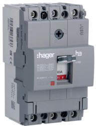 Hager Kompakt megszakító x160, 3P, 63A, 18kA, fix TM kioldóval (HDA063L) (HDA063L)