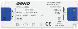 ORNO Lapos hálózati adapter LED-hez, 50W, IP20, 12VDC (OR-ZL-1652) (OR-ZL-1652)