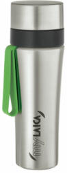  myLAICA vízszűrő kulacs FAST DISK szűrővel, szálcsiszolt rozsdamentes acél, zöld szilikon pánttal, 0, 55 liter (BR60A06)