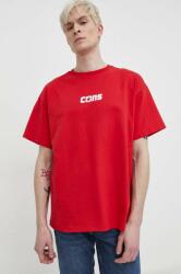 Converse pamut póló piros, férfi, nyomott mintás - piros XL