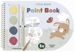 Little Dutch kifestő könyv 4 színű festékkel és ecsettel - ministudio