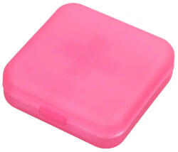  Mini 4 fakkos gyógyszer tároló doboz, rózsaszín, 6 x 6 cm (5995206014096)