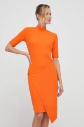 Calvin Klein ruha narancssárga, mini, testhezálló - narancssárga L - answear - 46 990 Ft