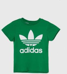 Adidas gyerek pamut póló TREFOIL zöld, nyomott mintás - zöld 170