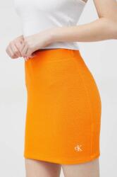 Calvin Klein Jeans szoknya narancssárga, mini, ceruza fazonú - narancssárga S