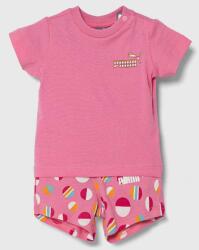 PUMA gyerek együttes ESS+ SUMMER CAMP Infants Set JS rózsaszín - rózsaszín 74