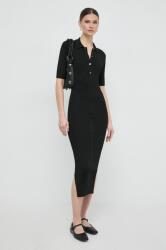 HUGO BOSS ruha fekete, maxi, testhezálló - fekete M - answear - 73 990 Ft