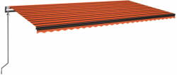  Vidaxl narancssárga-barna szélérzékelős és LED-es napellenző 600x350cm 3069255