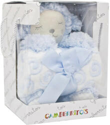 Gamberritos takaró wellsoft 80x110cm plüss játékkal bárány kék 10335 (CMT66436569)