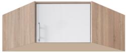 MEBLAR Smart SRN4 1 ajtós felső sarokszekrény fehér lux/sonoma tölgy gardrób szekrény