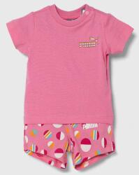 PUMA gyerek együttes ESS+ SUMMER CAMP Infants Set JS rózsaszín - rózsaszín 104