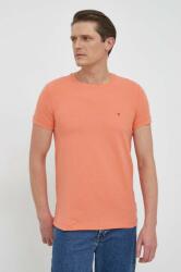 Tommy Hilfiger t-shirt narancssárga, férfi, sima - narancssárga S