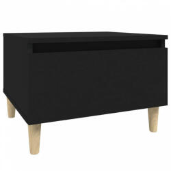 vidaXL Fekete szerelt fa kisasztal 50 x 46 x 35 cm (819502)