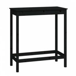 vidaXL Fekete tömör fenyőfa bárasztal 100 x 50 x 110 cm (822156) - plaza8
