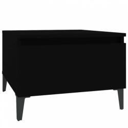 vidaXL Fekete szerelt fa kisasztal 50 x 46 x 35 cm (819518)