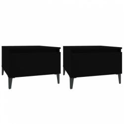 vidaXL 2 db fekete színű szerelt fa kisasztal 50 x 46 x 35 cm (819519)