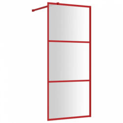 vidaXL Piros zuhanyfal átlátszó esg üveggel 90 x 195 cm (154936) - plaza8