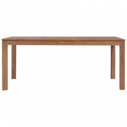 vidaXL Természetes felületű tömör tíkfa étkezőasztal 180 x 90 x 76 cm (246951) - plaza8