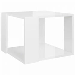 vidaXL Magasfényű fehér szerelt fa dohányzóasztal 40 x 40 x 30 cm (806316) - plaza8