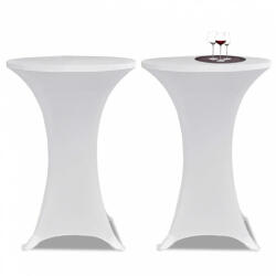 vidaXL 4 darab fehér sztreccs asztalterítő bárasztalhoz ? 60 cm (279068)