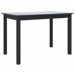 vidaXL Fekete tömör gumifa étkezőasztal 114 x 71 x 75 cm (247364) - plaza8