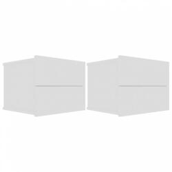 vidaXL 2 db fehér forgácslap éjjeliszekrény 40 x 30 x 30 cm (801054) - plaza8
