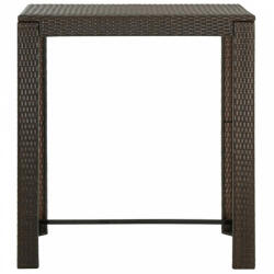 vidaXL Barna polyrattan kerti bárasztal 100 x 60, 5 x 110, 5 cm (45873) - plaza8