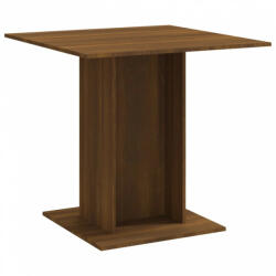vidaXL Barna tölgyszínű szerelt fa étkezőasztal 80 x 80 x 75 cm (825824) - plaza8