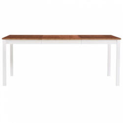 vidaXL Fehér és barna fenyőfa étkezőasztal 180 x 90 x 73 cm (283408) - plaza8