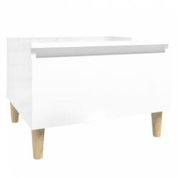 vidaXL Magasfényű fehér szerelt fa kisasztal 50x46x35 cm (819504)
