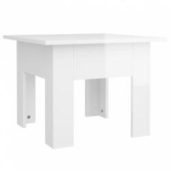 vidaXL Magasfényű fehér szerelt fa dohányzóasztal 55 x 55 x 42 cm (810241) - plaza8
