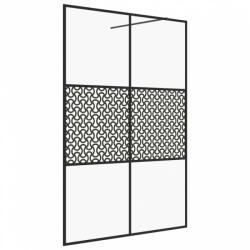 vidaXL Fekete zuhanyfal átlátszó esg üveggel 140 x 195 cm (151032) - plaza8