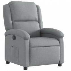 vidaXL Világosszürke szövet dönthető fotel (371751) - plaza8