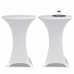 vidaXL 4 darab fehér sztreccs asztalterítő bárasztalhoz ? 80 cm (279070)