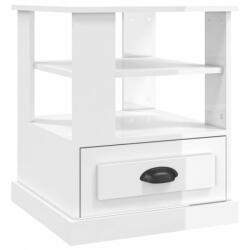 vidaXL Magasfényű fehér szerelt fa kisasztal 50 x 50 x 60 cm (816410)