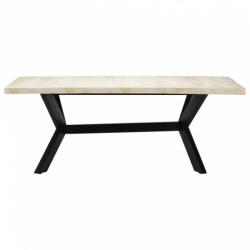 vidaXL Fehér tömör mangófa étkezőasztal 200 x 100 x 75 cm (247428) - plaza8